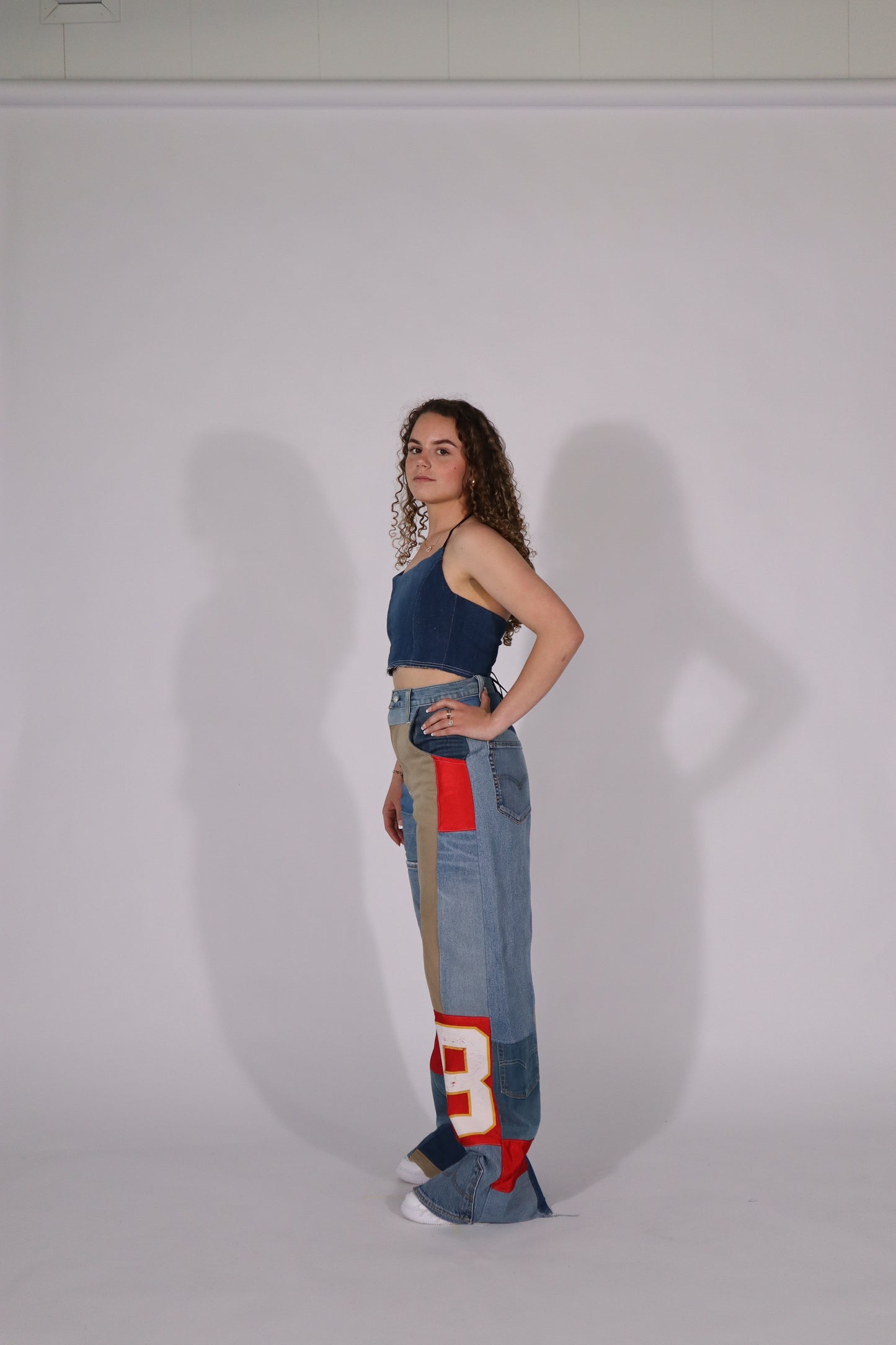 Patchwork jeans red 88