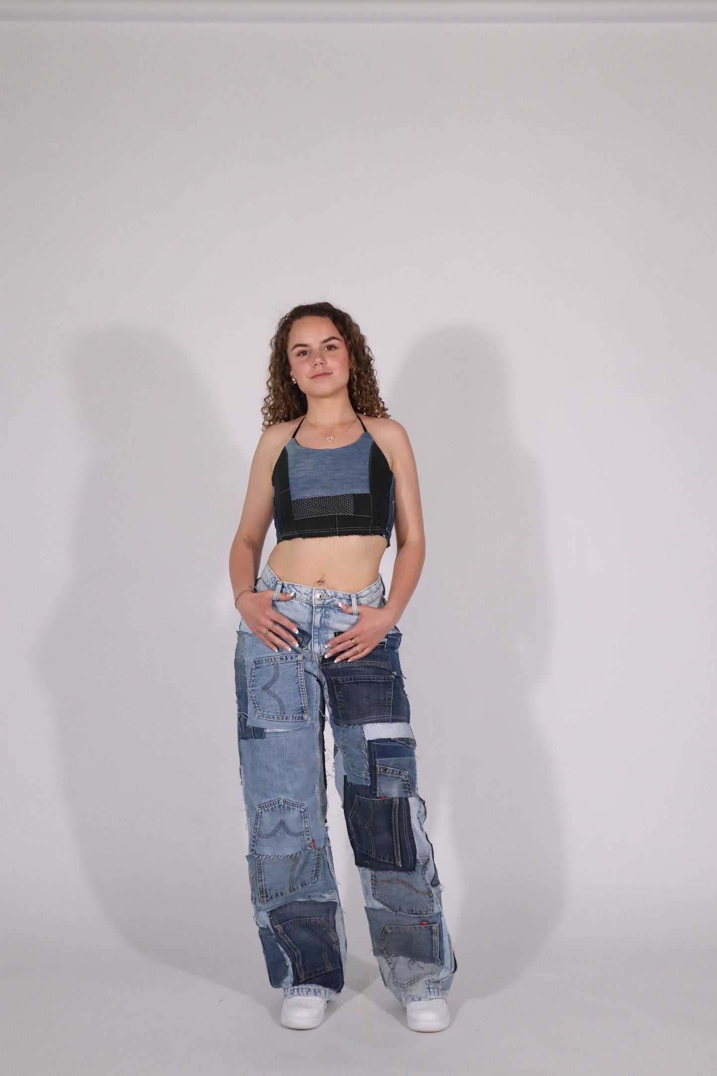 corset top denim