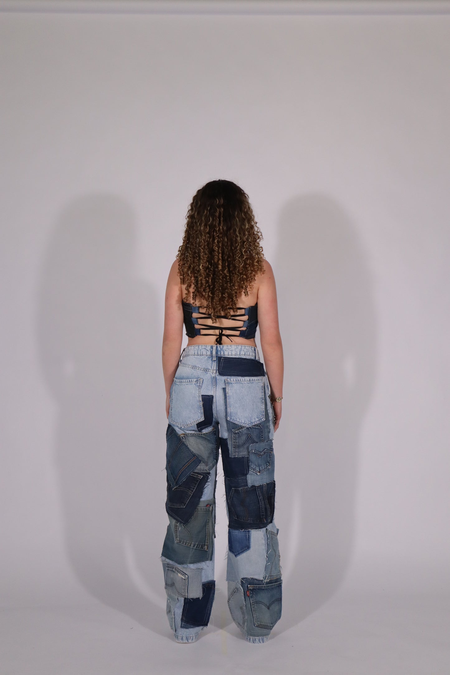 corset top denim