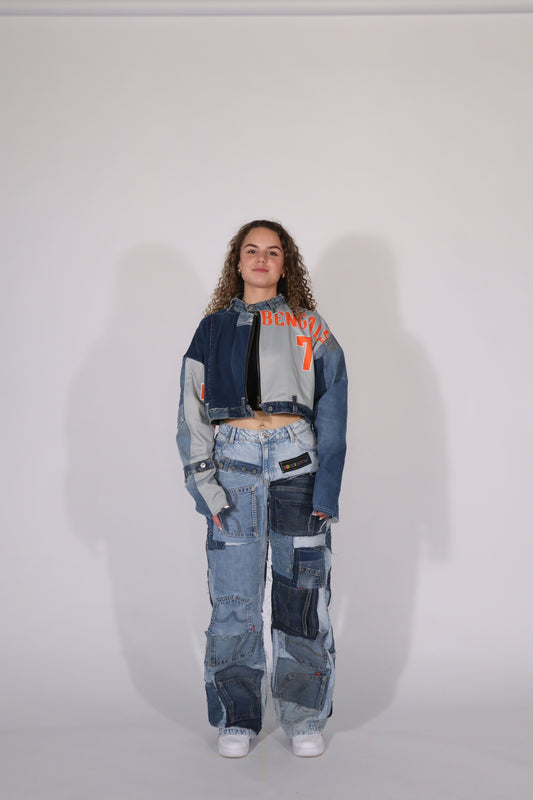 Cropped jacket grey NFL