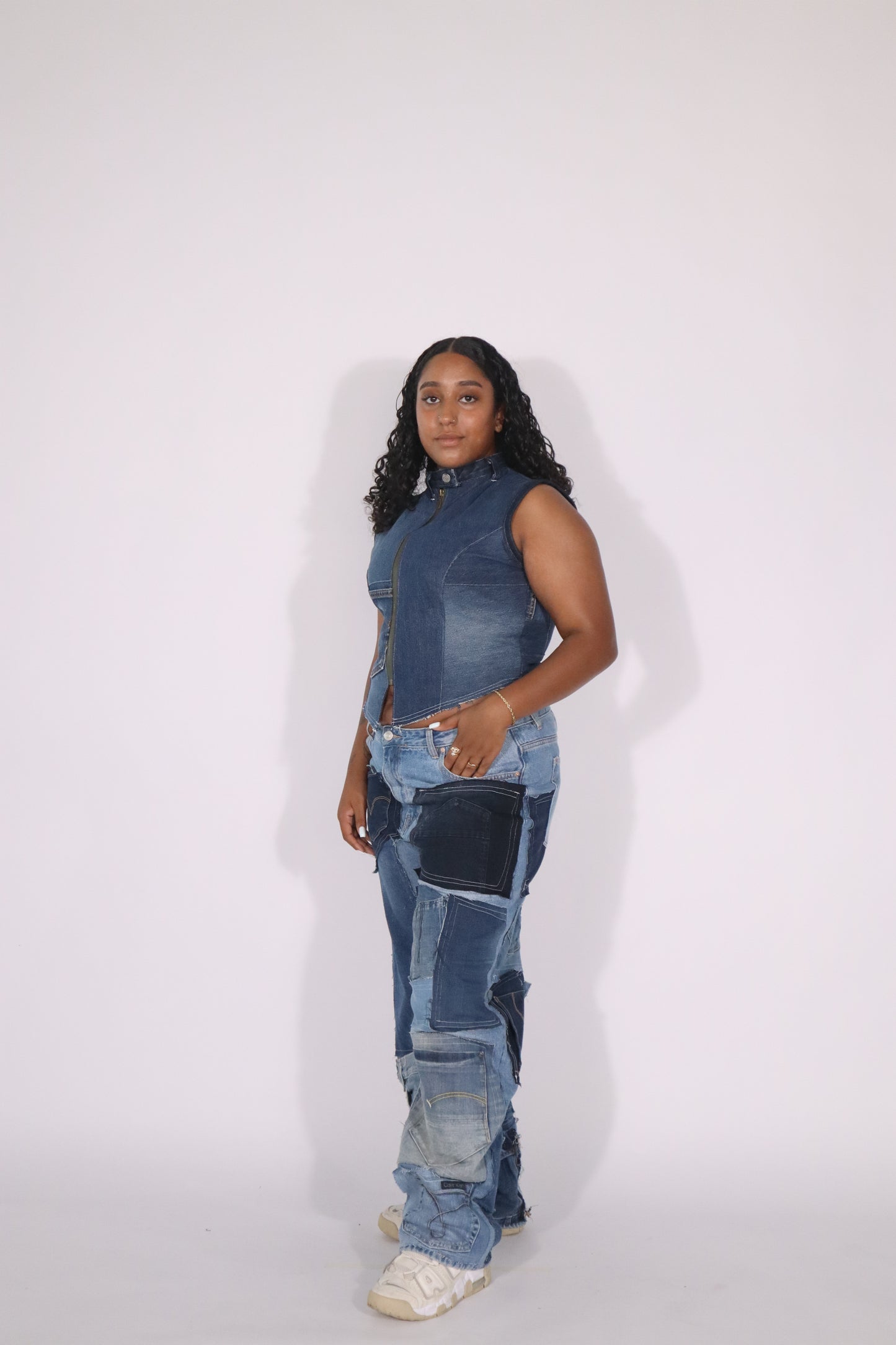 Race vest denim