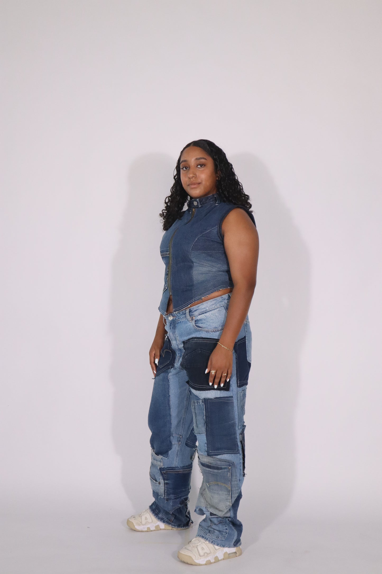 Race vest denim