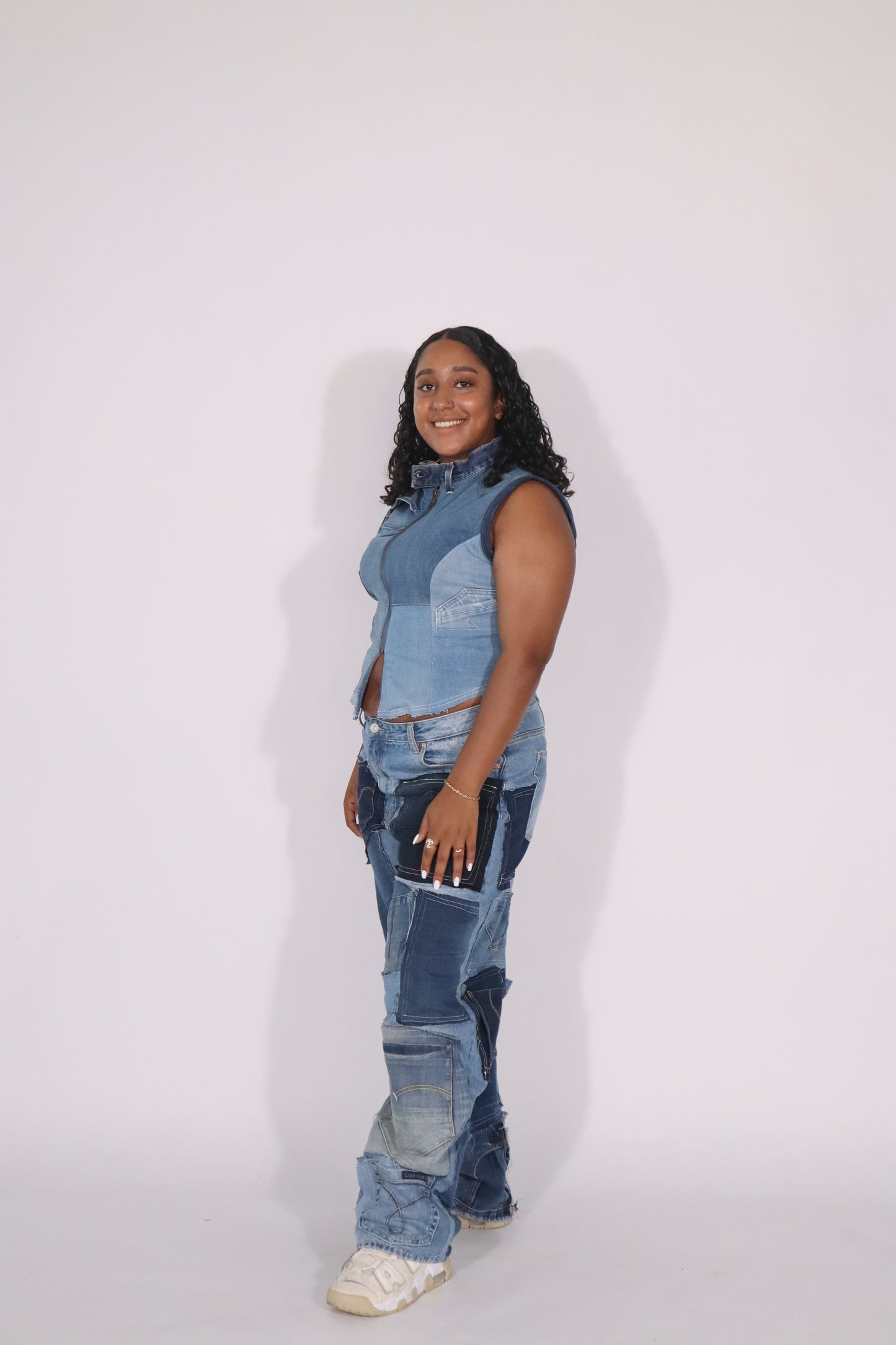 Race vest denim