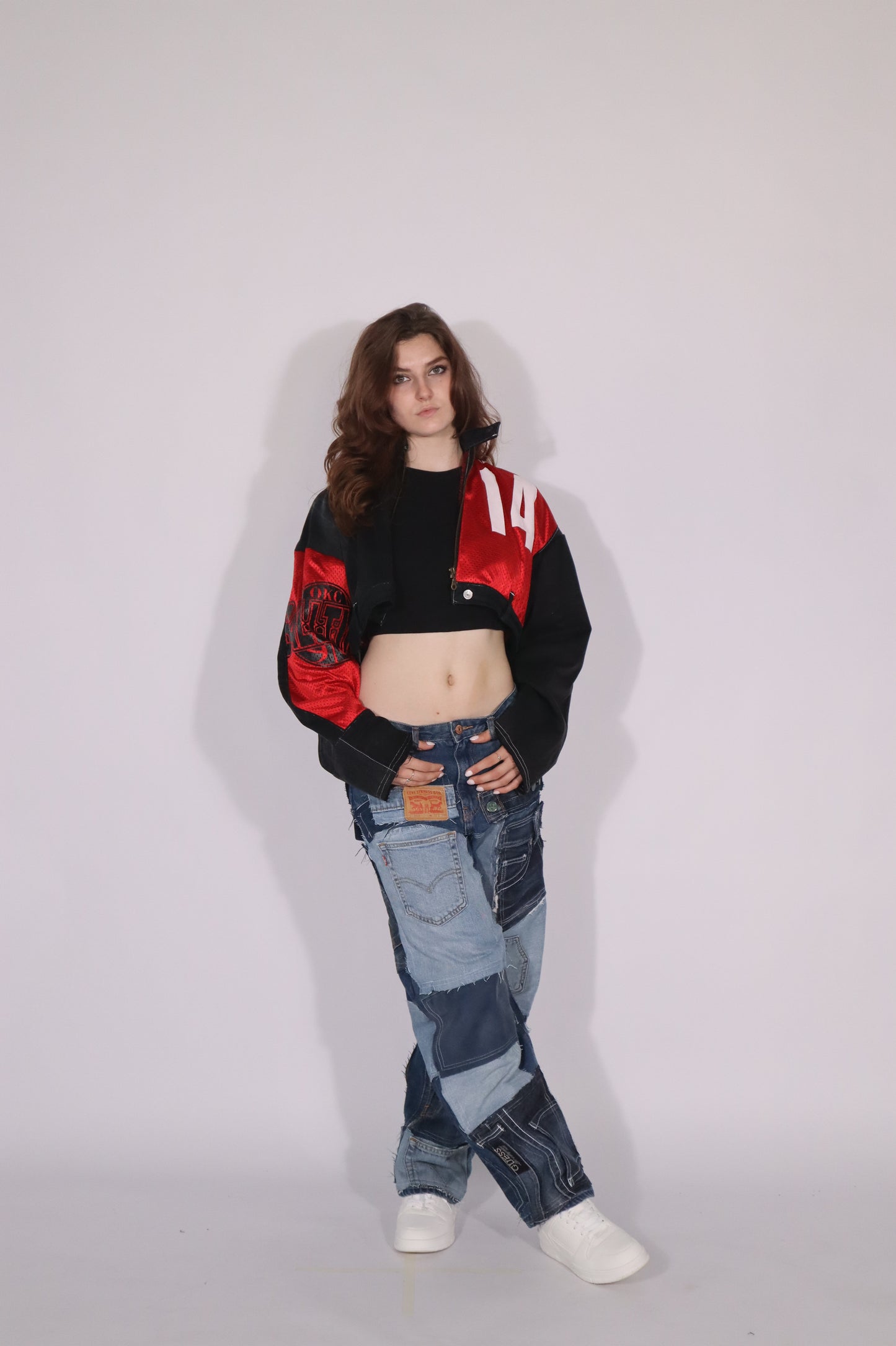 Jacket red/black