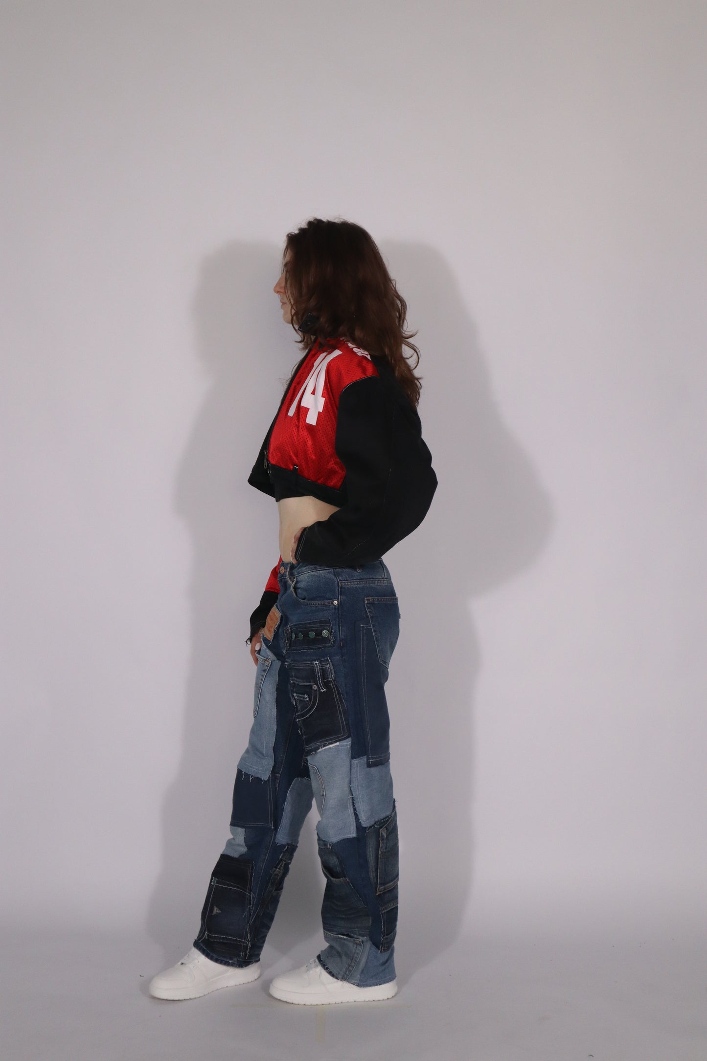 Jacket red/black