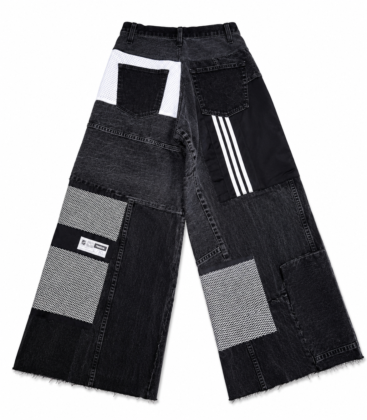 Patchwork jeans black/white