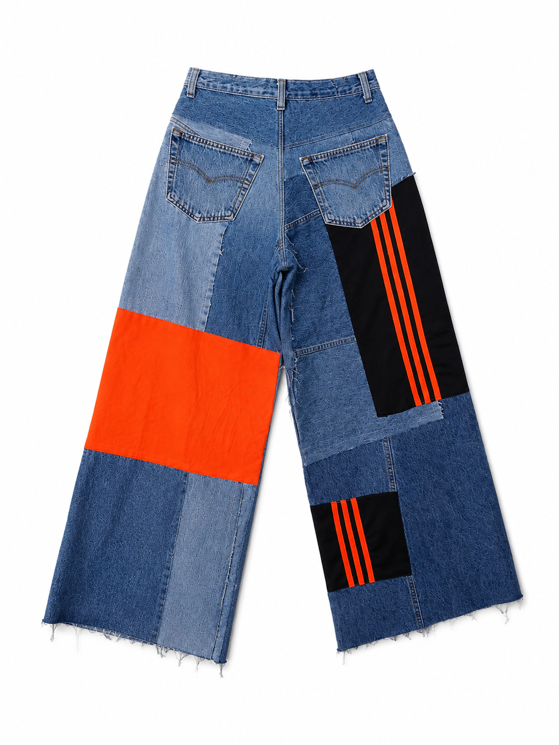 Orange jeans patchwork