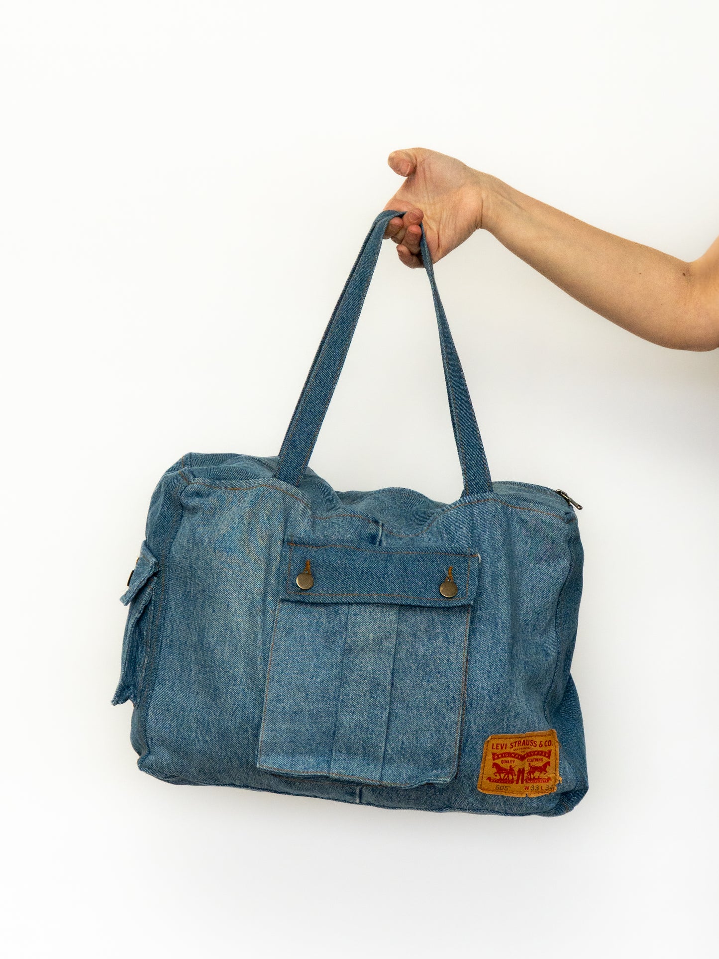 Thhe denim duffle bag #6