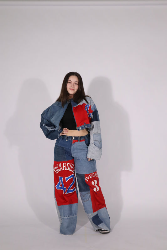 Oversized cropped jacket