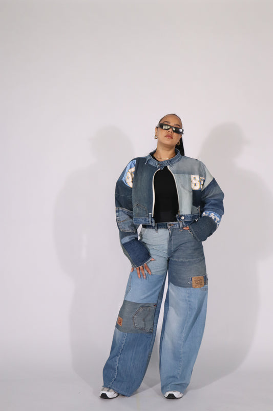 Oversized cropped jacket