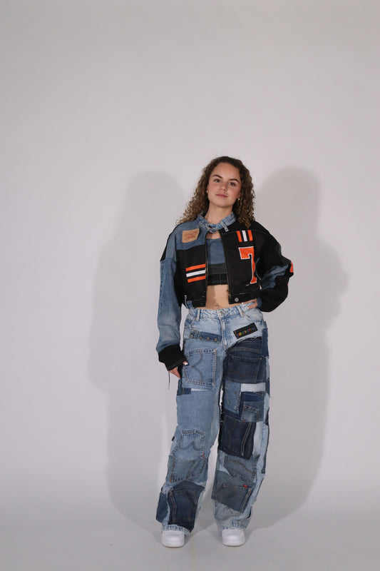 Cropped jacket orange