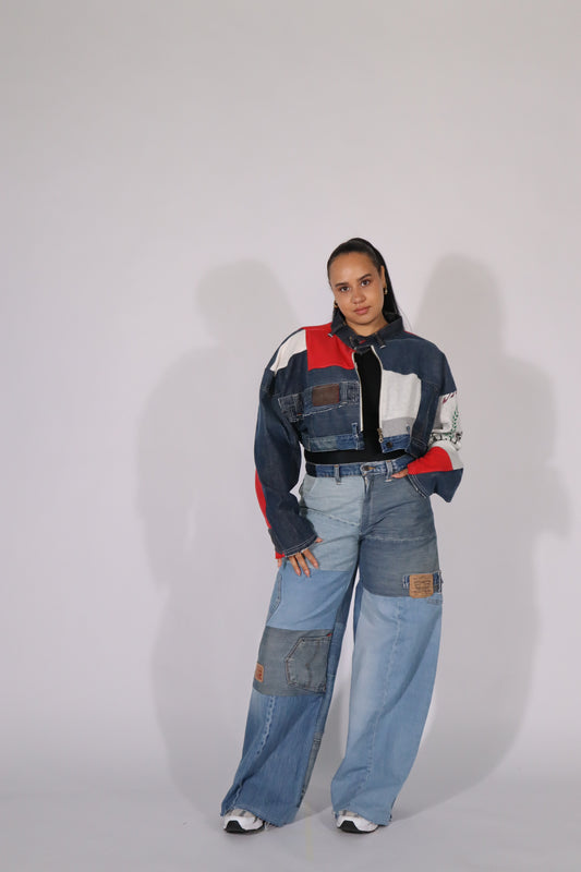 Oversized cropped jacket