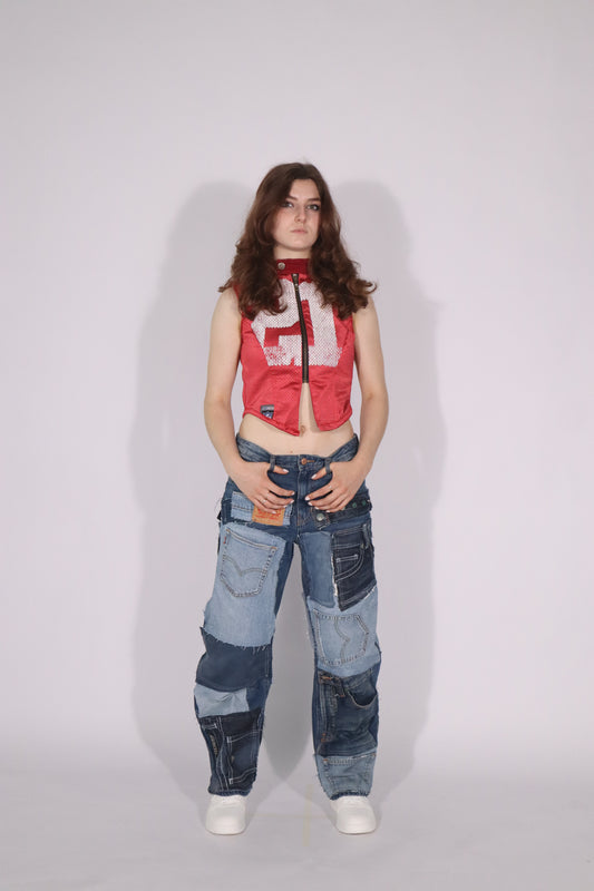 Patchwork jeans denim