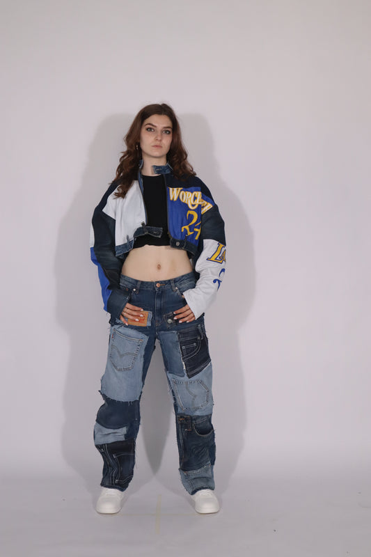 Jacket blue/yellow