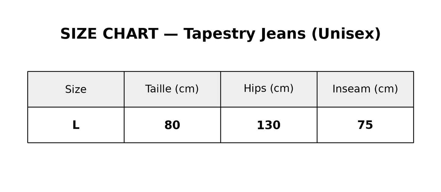 Tapestry jeans #42