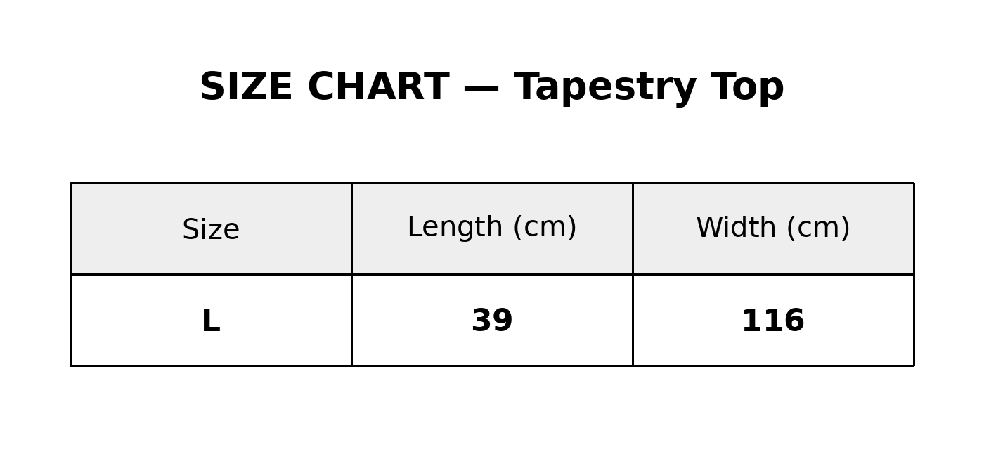 Tapestry top #40