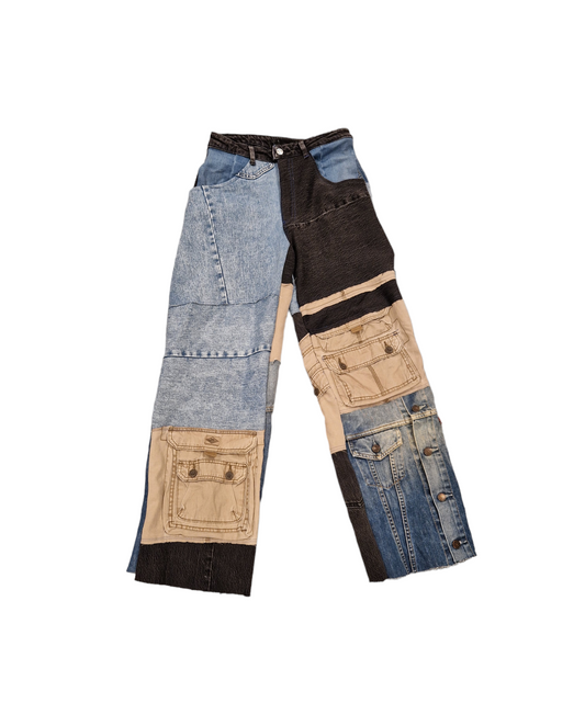 patchwork jeans women CARGO