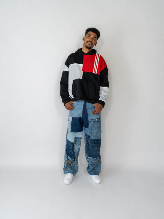 Patchwork jeans men #4