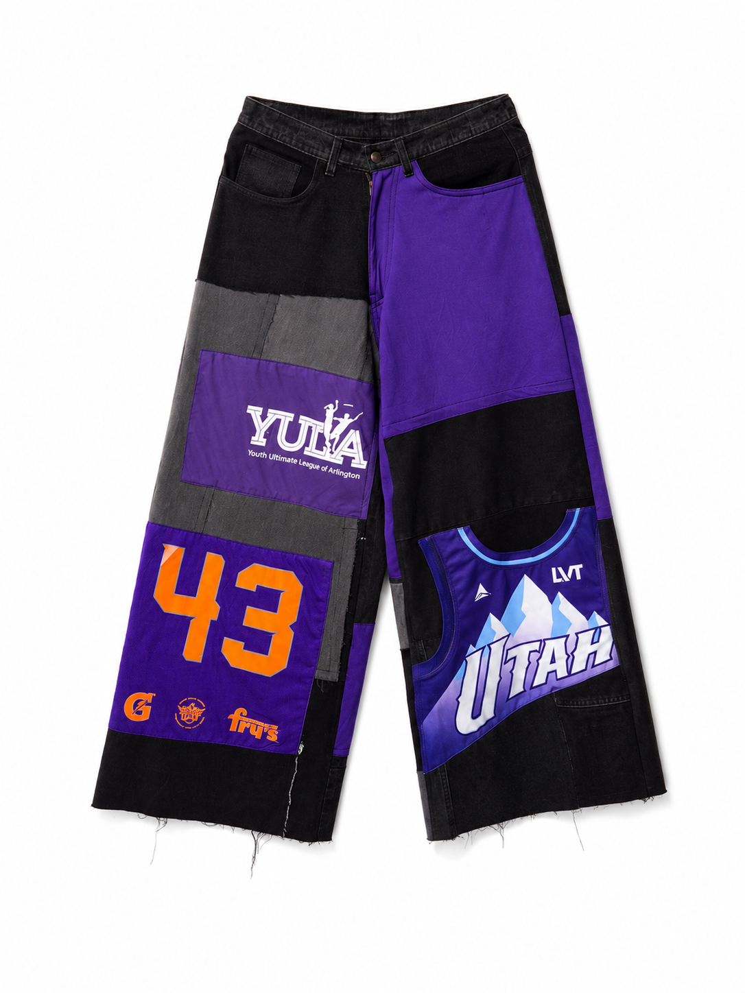 Purple jeans patchwork