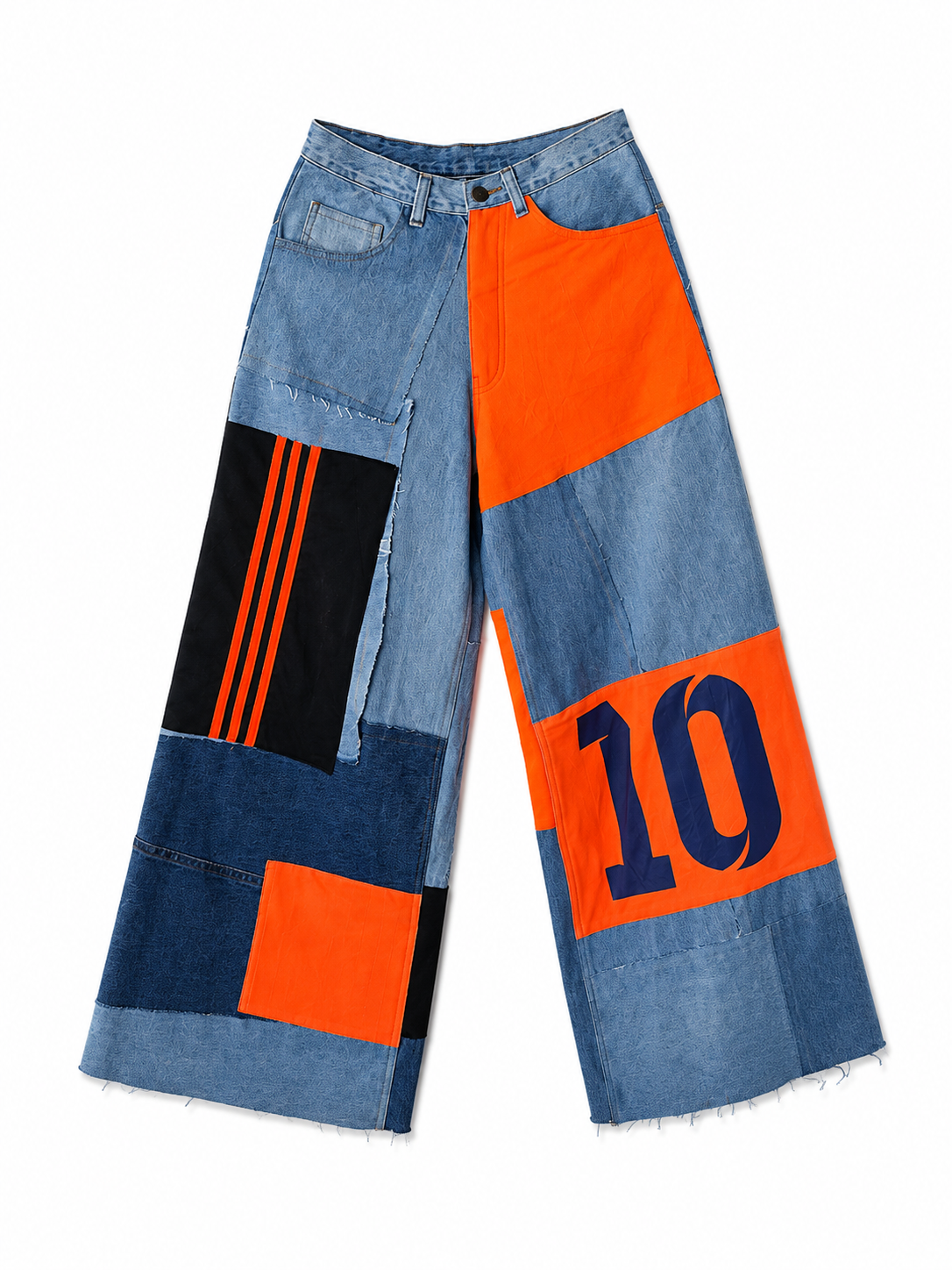 Orange jeans patchwork