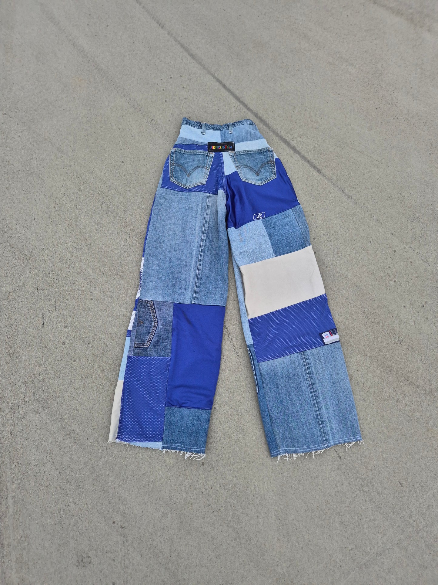 Patchwork jeans blue