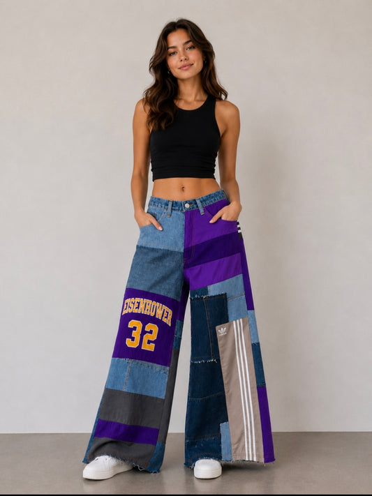Purple/grey jeans